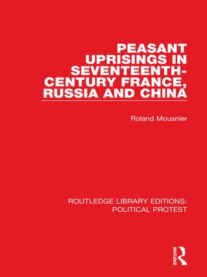 cover image of Peasant Uprisings in Seventeenth-Century France, Russia and China